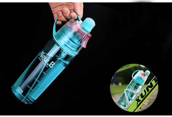 Gran oferta de 3 colores botella de agua deportiva pulverizadora portátil de plástico para bicicletas, coctelera para bicicletas My Water Bottles 400 ml/600 ml