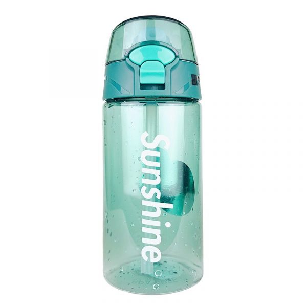 Botella de agua con pajita, botellas de agua deportivas para gimnasio, 430ml, 550ML, portátil para exteriores, a prueba de fugas, Tritan, vaso de plástico para niños, sin BPA