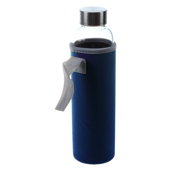 Botella de agua deportiva de cristal caliente con Infusor de filtro de té, bolsa protectora de 550ml