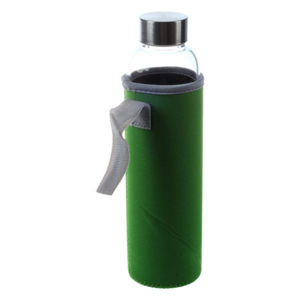 Botella de agua deportiva de cristal caliente con Infusor de filtro de té, bolsa protectora de 550ml