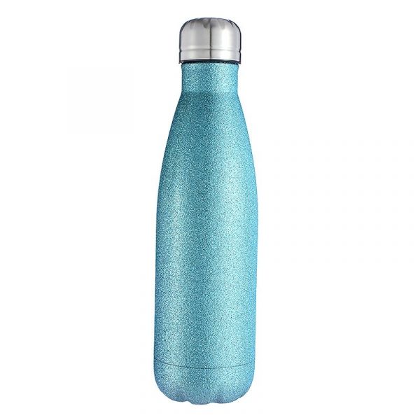 Botella de agua de acero inoxidable de 500ml para niñas, bonita botella de Cola, termo térmico de doble pared con aislamiento al vacío para mujer