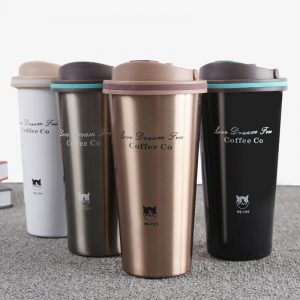 500ML termo taza de café taza con tapa Thermocup sello de vacío de acero inoxidable frascos termos Thermo taza para coche mi botella de agua