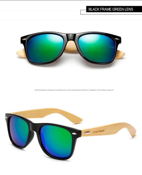 Gafas de sol ecologicas polarizadas de madera de bambú cristales espejados