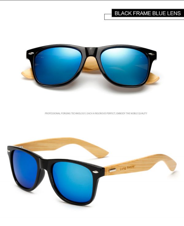 Gafas de sol ecologicas polarizadas de madera de bambú cristales espejados